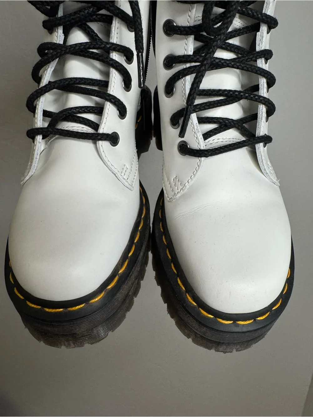 Dr. Martens White Jadon Platform Boots Women’s Size US 7 EU 38